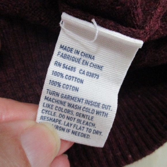 Mens V-Neck Pullover Sweater sz XLT Maroon Athletic Fit Preppy - Picture 6 of 6